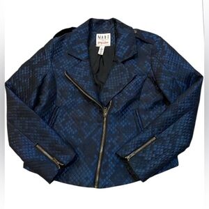 Impulse‎ MADE Fashion Week for Impulse Moto jacket Navy Iridescent Size S